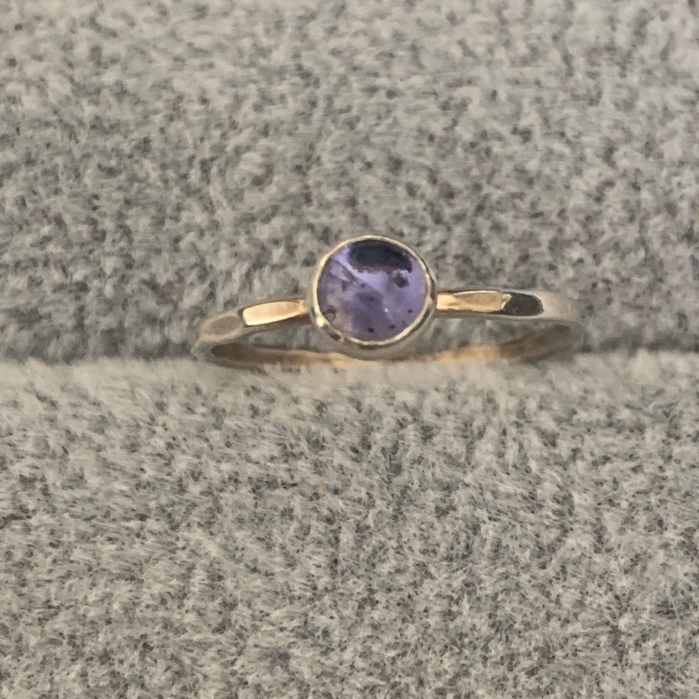 Sterling silver Lolite stacking ring size 6.5